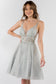 Sheer Bodice V-Neck Glitter Mesh Homecoming Dress-16