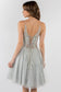Sheer Bodice V-Neck Glitter Mesh Homecoming Dress-18