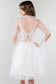 Sheer Bodice V-Neck Glitter Mesh Homecoming Dress-23