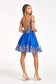 Glitter Embellished V-Neck Mesh Homecoming Dress-5