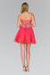 Strapless Sweetheart Short Dress with Jewel and Sequin Embellished Bodice-1