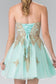 Sweethearted A-line Tulle Short Dress with Corset Back-7