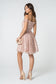 Beads Accented Sweetheart Neck Glitter Mesh Short Dress-5