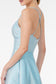 Glitter Crepe Deep V-Neck A-Line Short Dress w/ Criss-Cross Straps Back-3