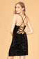 Ruched Bodice Velvet Bodycon Short Dress w/ Leg Slit-3