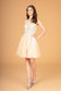 3-D Flower Jewel Mesh Short Babydoll Dress w/ Corset Back-5
