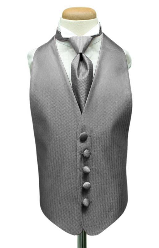 Herringbone Kids Tuxedo Vest-5