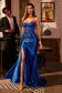 Strapless Fitted Satin Corset Gown-7