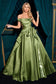 Off The Shoulder Satin Bustier Dress-1