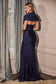 Cap Sleeve Shawl Fitted Dress-5