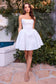Strapless Mini Dress In White-2