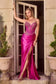 Fitted Strapless Lace & Satin Gown-3