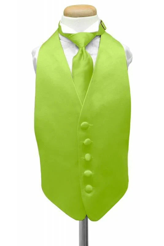 Luxury Satin Kids Tuxedo Vest 2-1