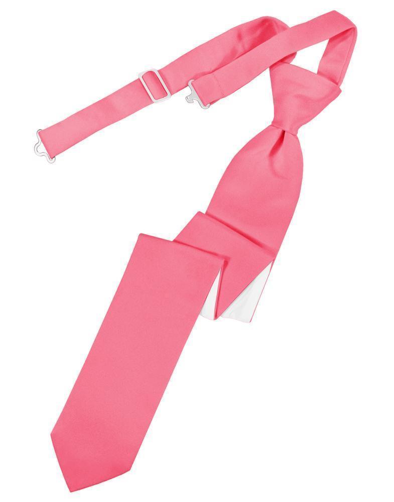 Luxury Satin Skinny Necktie Pre-Tied-9