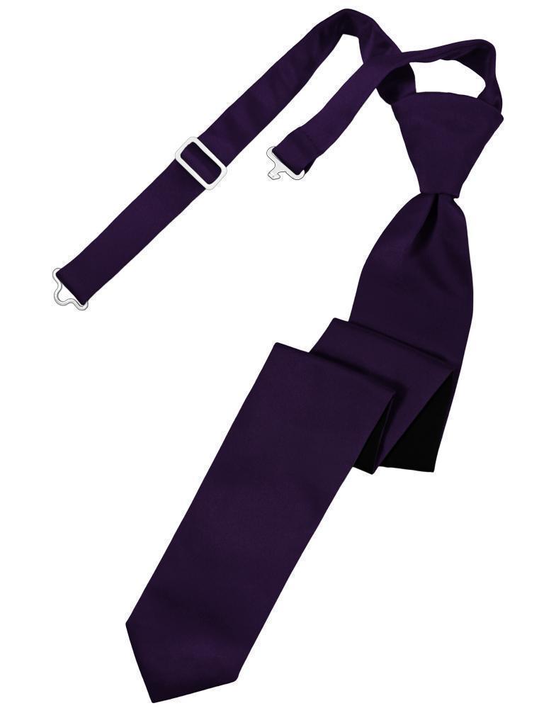 Luxury Satin Skinny Necktie Pre-Tied-31