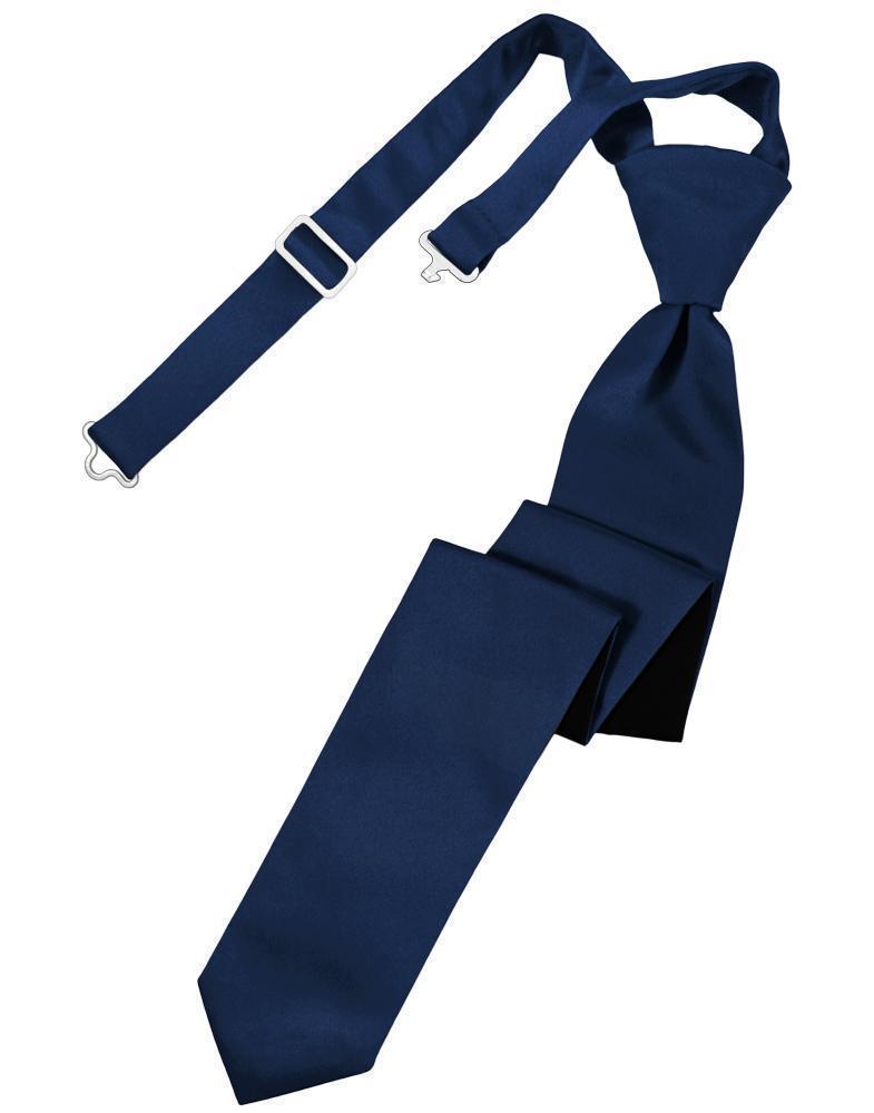 Luxury Satin Skinny Necktie Pre-Tied-46