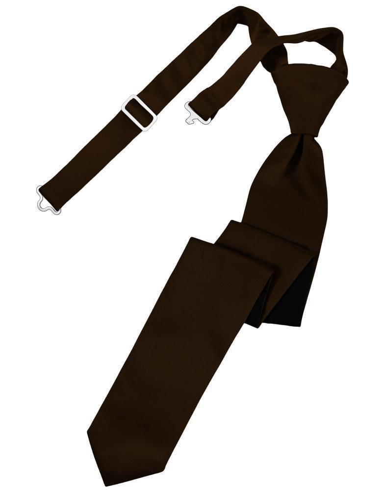 Luxury Satin Skinny Necktie Pre-Tied-64