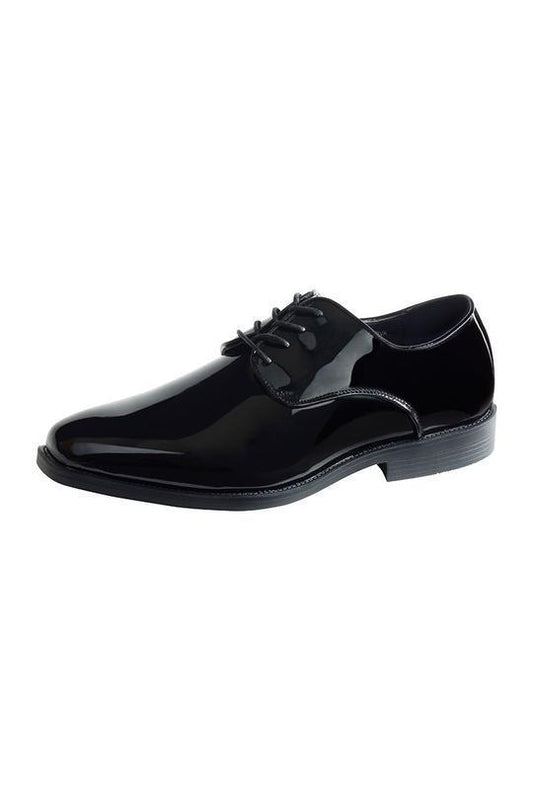 "Nova" Kids Black Tuxedo Shoes-0