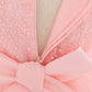 Baby Girl Floral Embroidered Pattern Full Moon Christening Sequins Tutu Dress-15