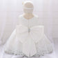 Baby Girl Floral Mesh Overlay Design Princess Full Moon Formal Dress & Headband-12