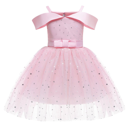 Baby Girl Frozen Elsa Princess Dress Birthday Tutu Formal Western Style Dress-0