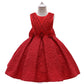 Baby Girl Flower Patched Design Solid Color Sleeveless Princess Formal Dress-2