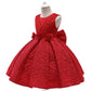 Baby Girl Flower Patched Design Solid Color Sleeveless Princess Formal Dress-1