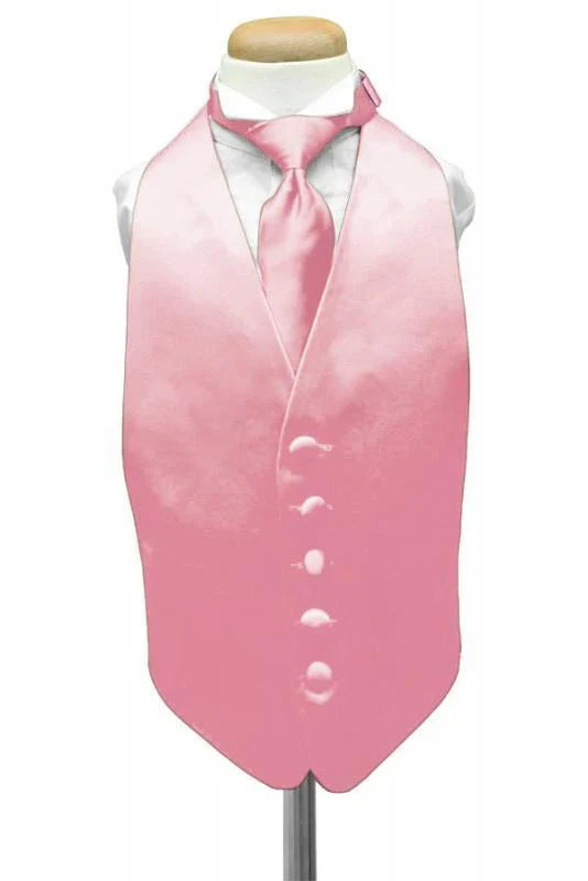 Luxury Satin Kids Tuxedo Vest 2-17
