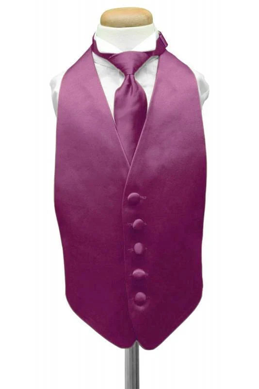 Luxury Satin Kids Tuxedo Vest 2-20