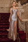 Crystal Adorned Satin Halter Gown-1