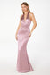 Halter V-neck mermaid dress-2