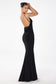 U-back mermaid dress with lace and spaghetti straps-1