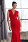 Mermaid dress V-neckline covered back-3