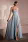 A-line dress with square neckline and thin straps-5