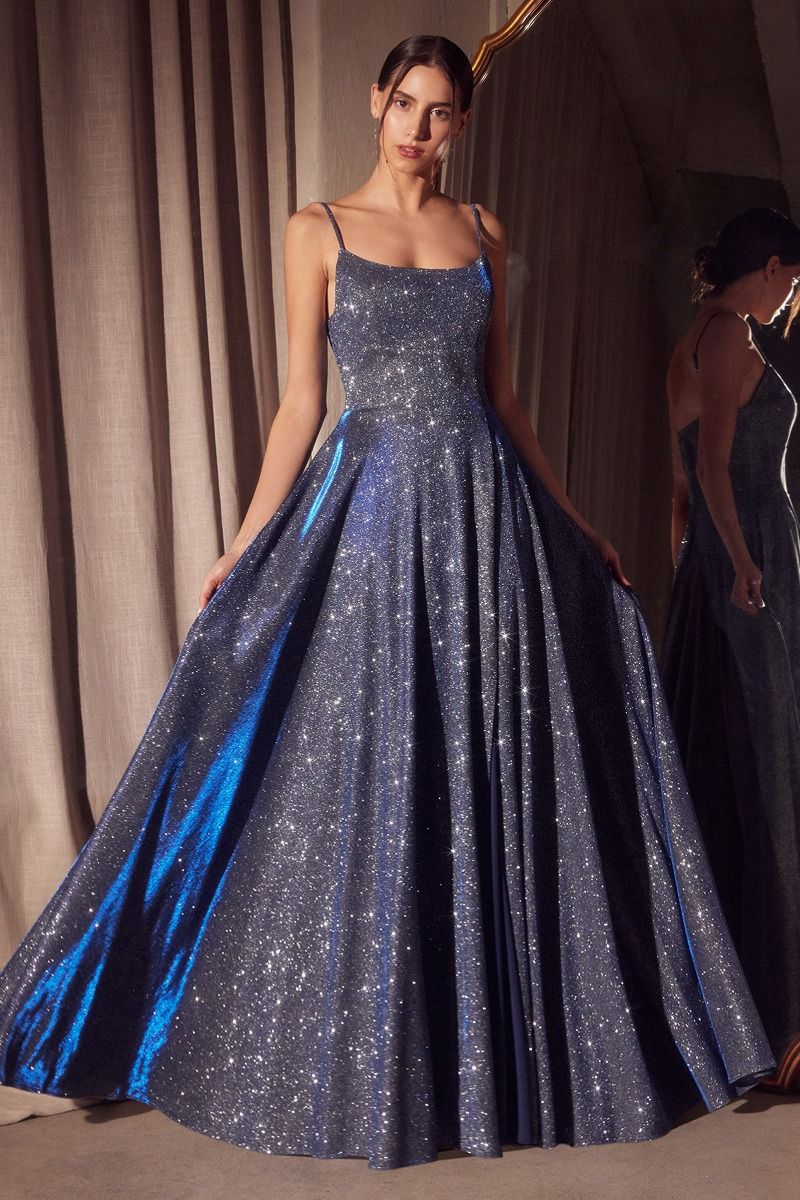 A-line dress with square neckline and thin straps-6