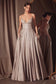 A-line dress with deep V-neck and spaghetti straps-7