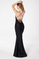 Mermaid dress with square neckline, spaghetti straps and corset back-1
