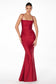 Mermaid dress with square neckline, spaghetti straps and corset back-2