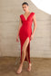 V-Neck Fitted Dress With Square Back-6
