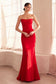 Strapless scoop neckline bodycon dress with a beautifully gathered bodice and hip line-6