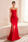 Strapless V-neck bodycon dress-8