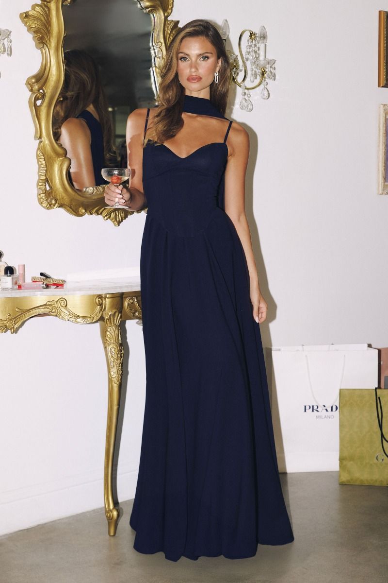 Sweetheart neckline A-line dress-2
