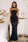 Strapless Satin Fitted Dress-4