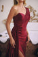Elegant Draped Satin Eevening Gown-1