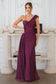 Elegant Draped Satin Eevening Gown-4