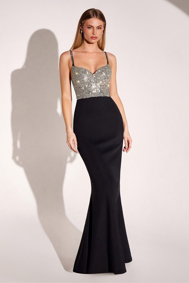 Fitted Dress With A Sweetheart Neckline, Spaghetti Straps And A Fully Beaded Bodice-0