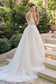 Wedding Ball Gown A Deep V-Neckline And Sleeveless Straps-1