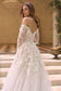 Off-The-Shoulder Neckline with Sheer Illusion Sleeves and A Corseted Bodice.-3