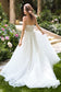 A-Line Wedding Gown A Sheer Corset Bodice With Lace Appliqué And Beaded Spaghetti Straps-1
