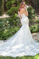 Fitted Mermaid Gown A Strapless Neckline And An Intricately Embellished Lace Bodice-1